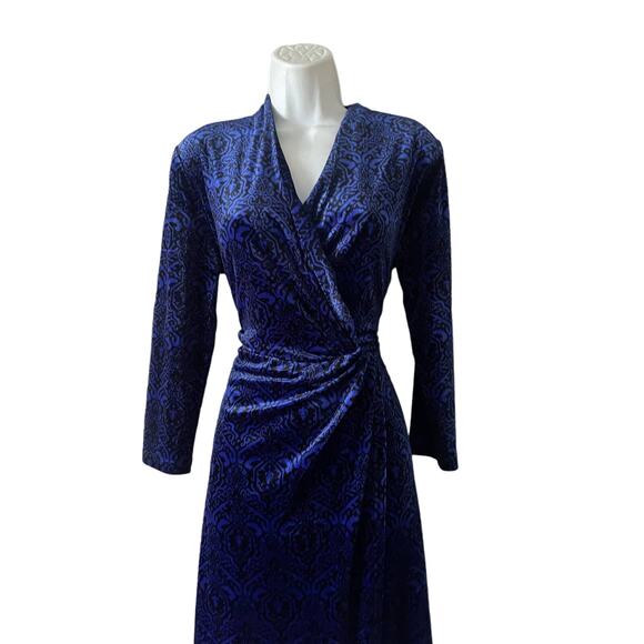 J. McLaughlin Velvet Faux Wrap Dress - Picture 6 of 8